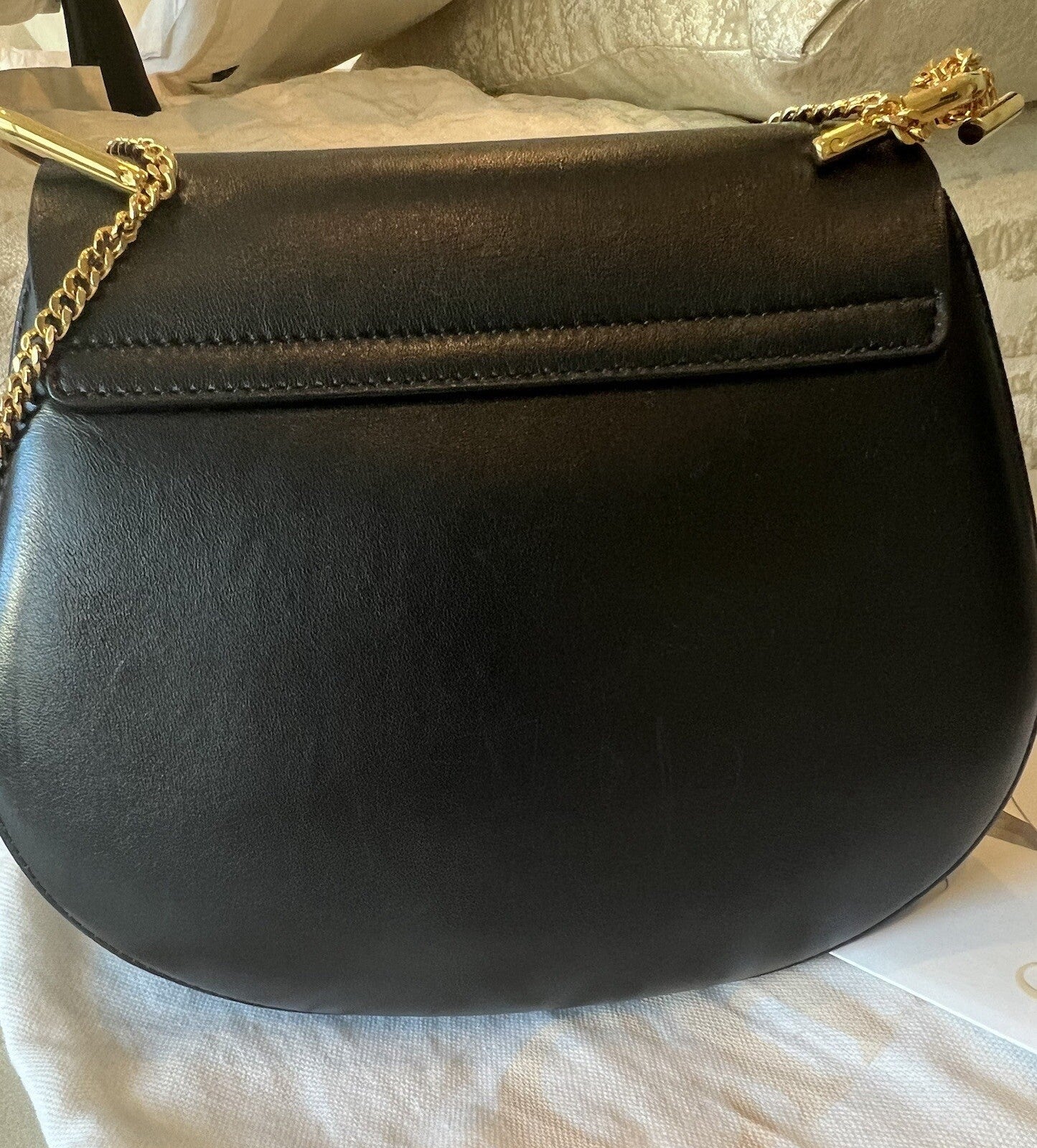 Chloe Drew Shoulder Bag Black And Orange