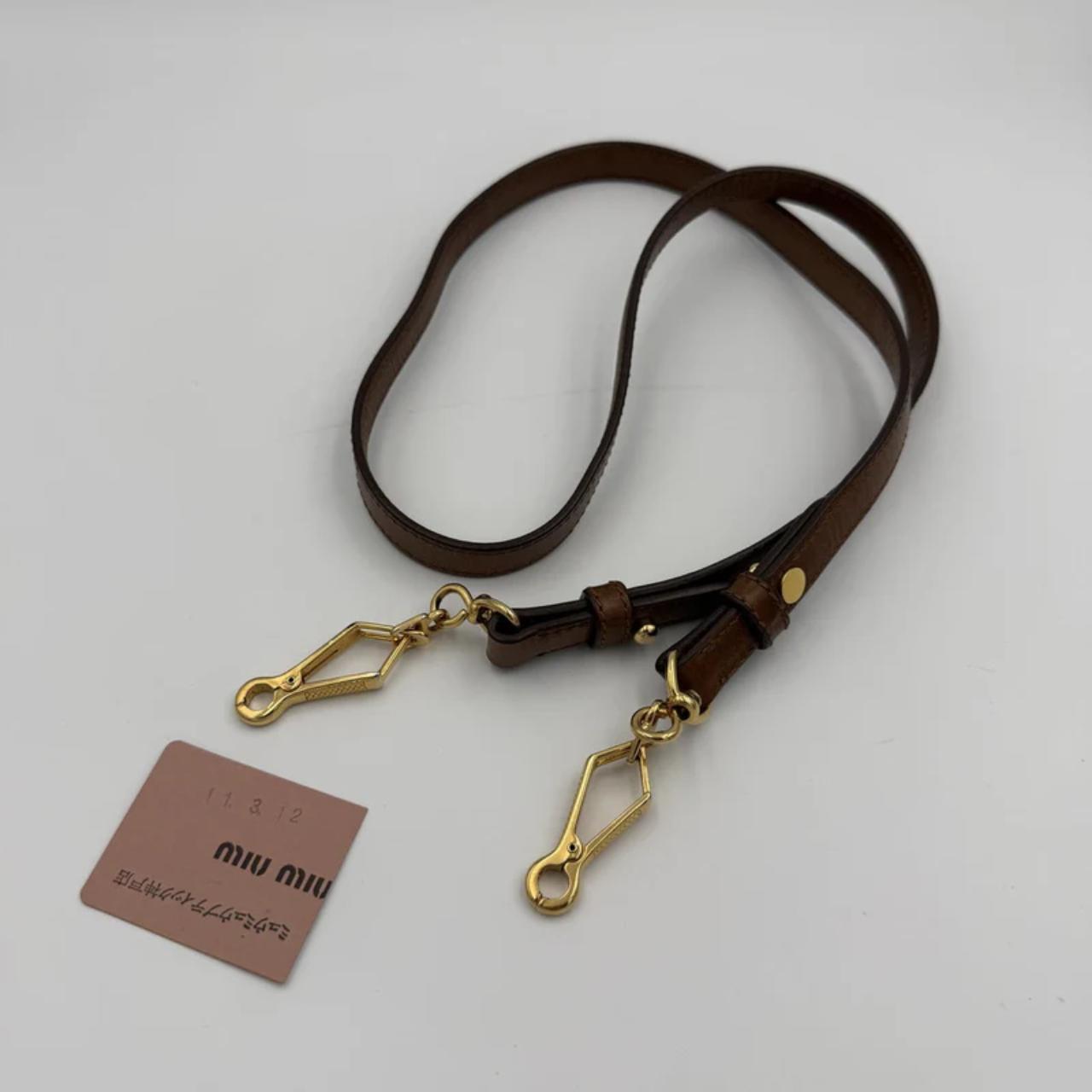 🔥 Authentic Miu Miu Mini Vitello Lux Brown Leather Handbag Pre-owned 🔥