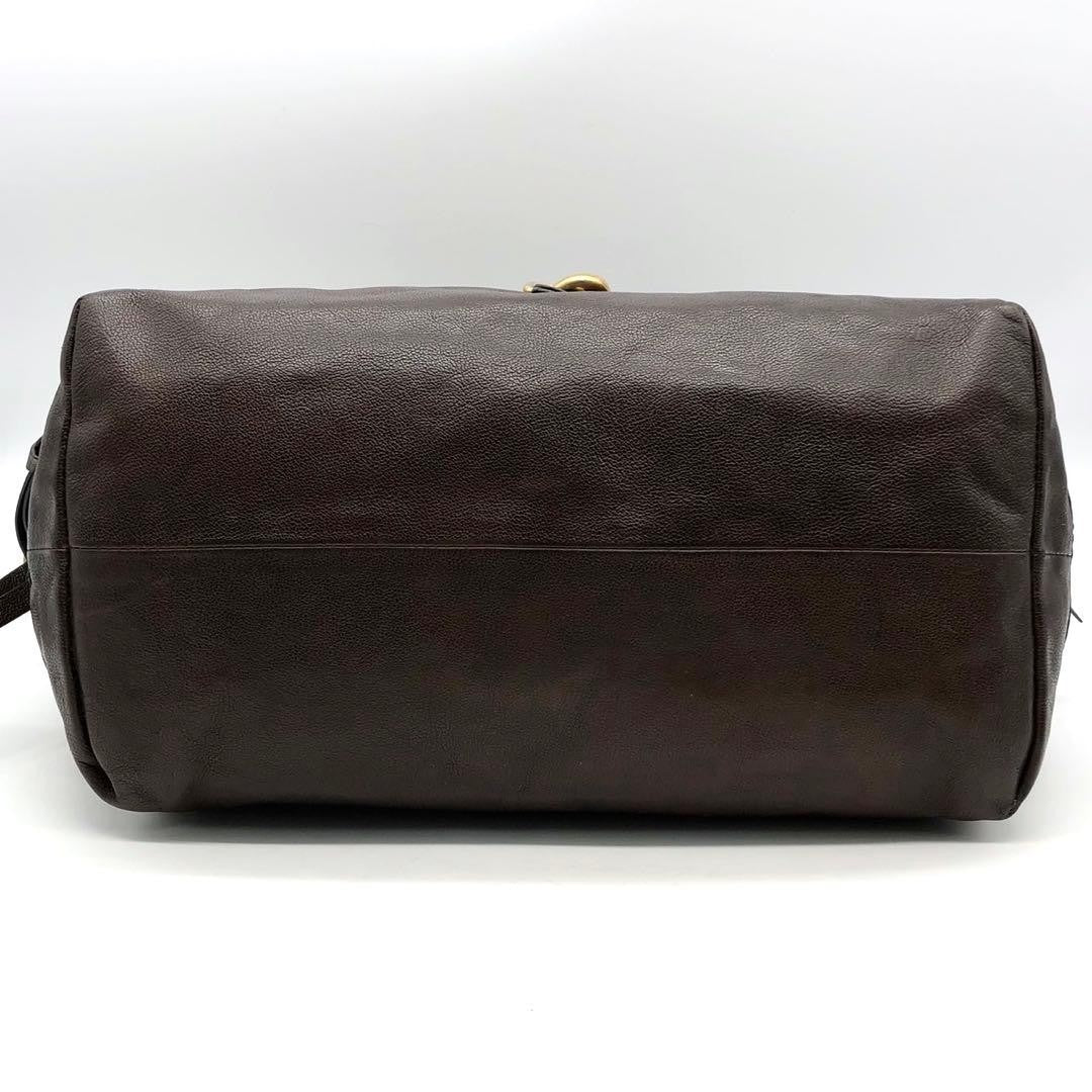 CHLOE Kerala Leather Brown Handbag Tote Bag Horse Charm Used