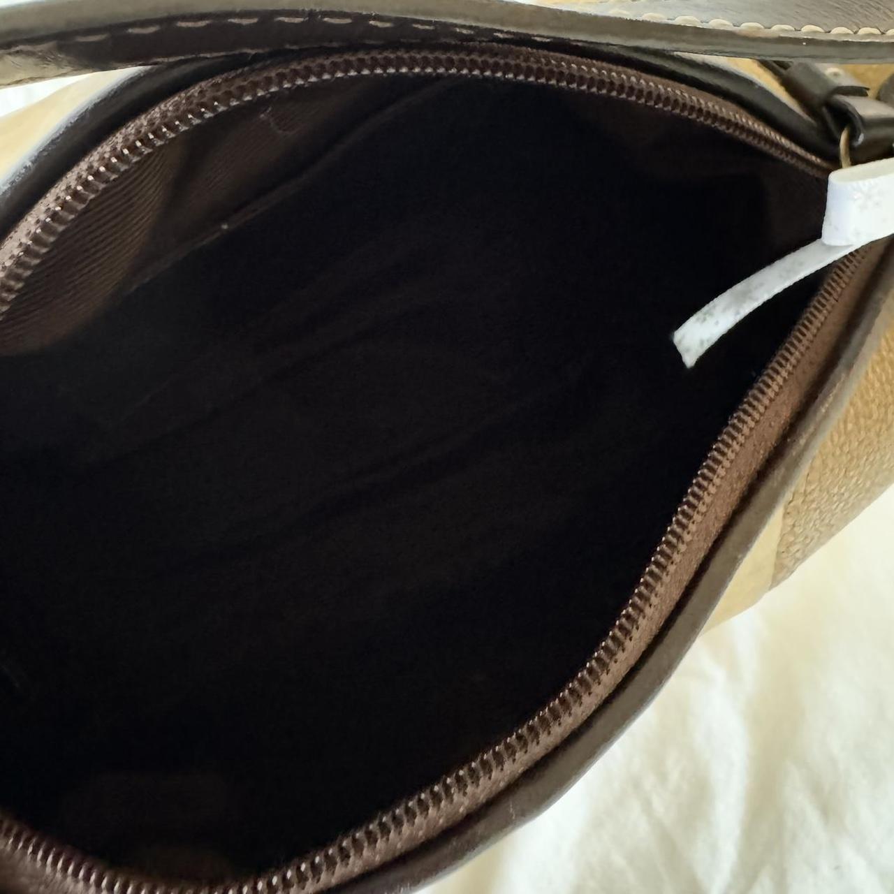 Vintage Y2K Coach gold suede patchwork mini Hampton baguette!