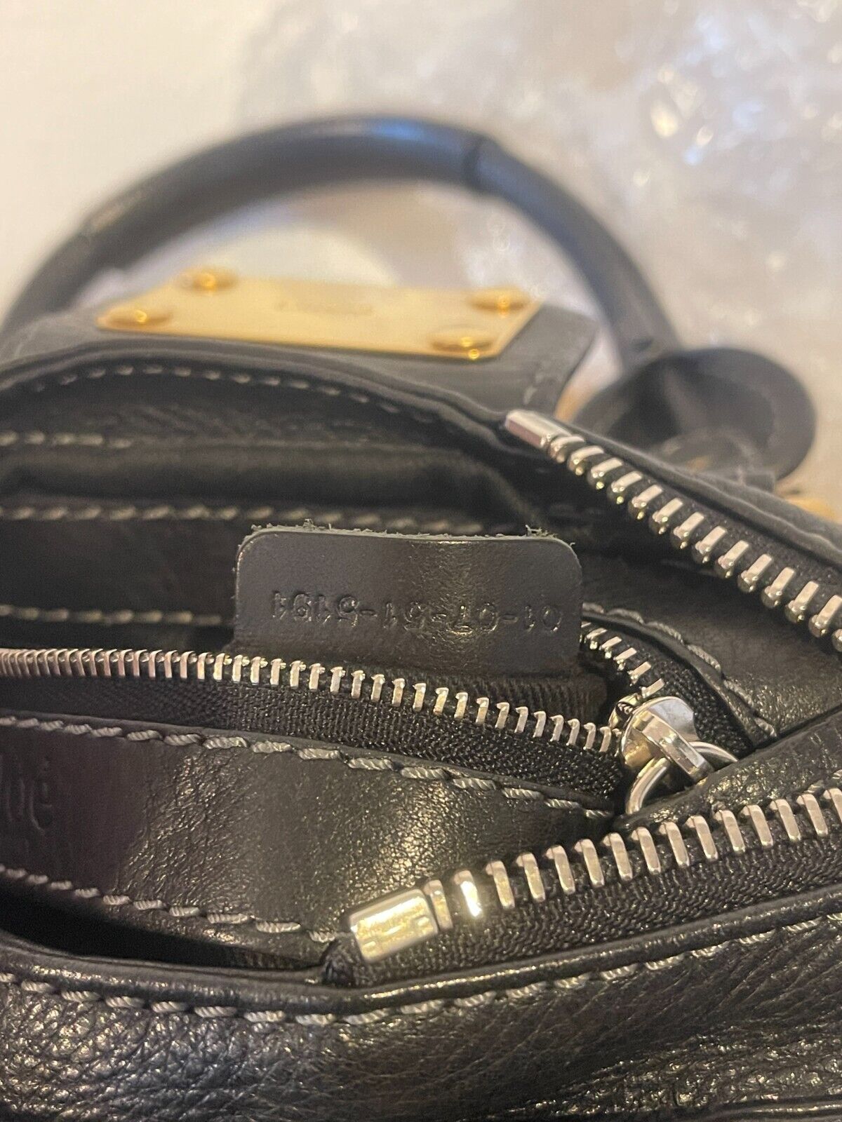 authentic Chloe paddington mini black padlock tote hand bag fast free shipping