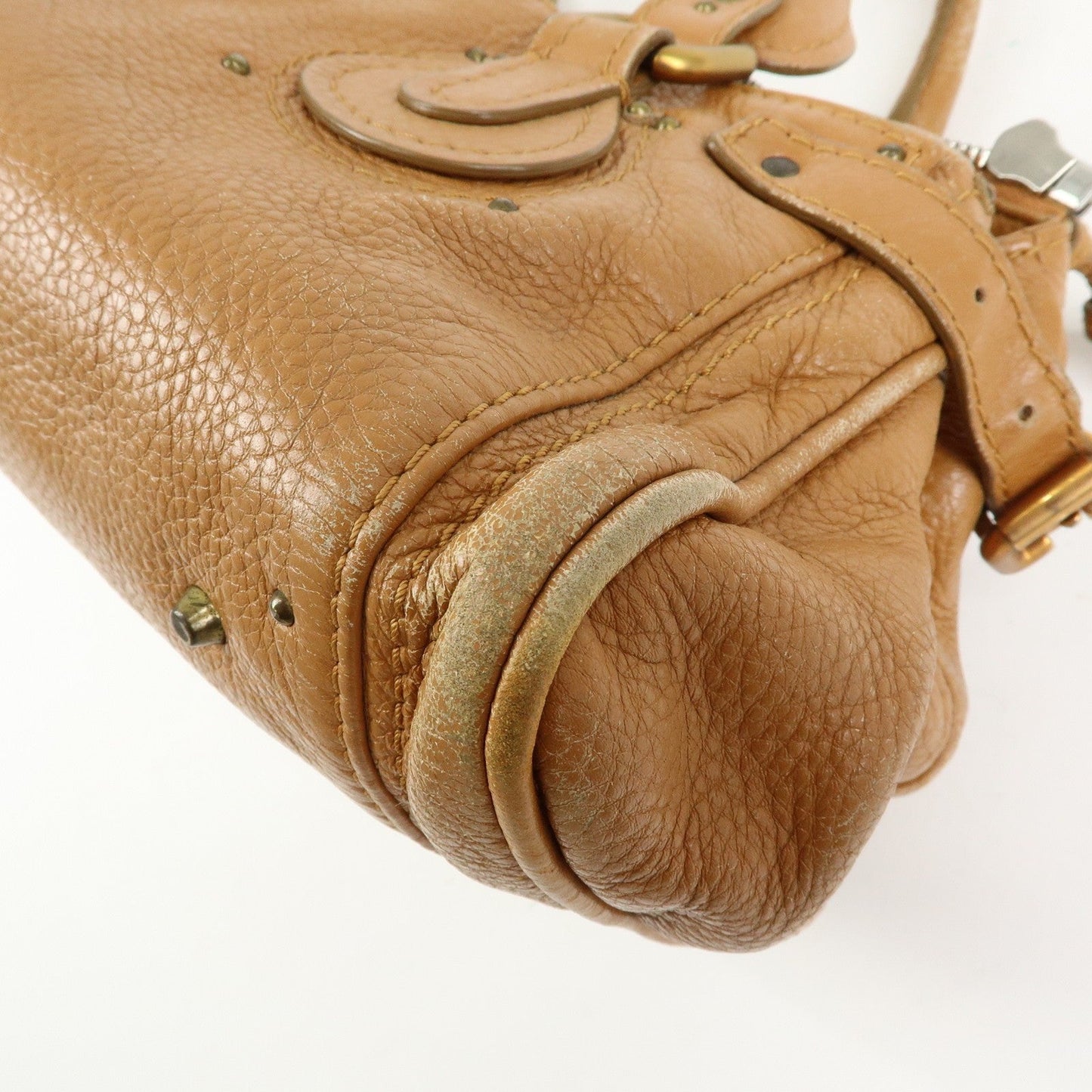 Chloe Paddington Medium Leather Hand Bag Shoulder Bag Brown Authentic Used F/S