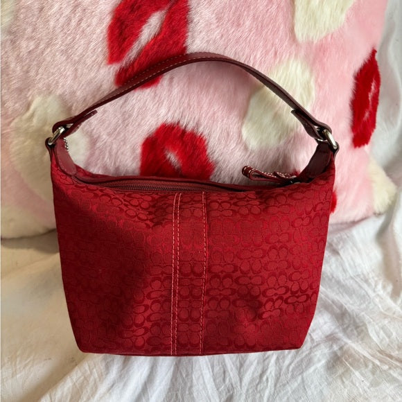 y2k coach red signature mini bag 🍒