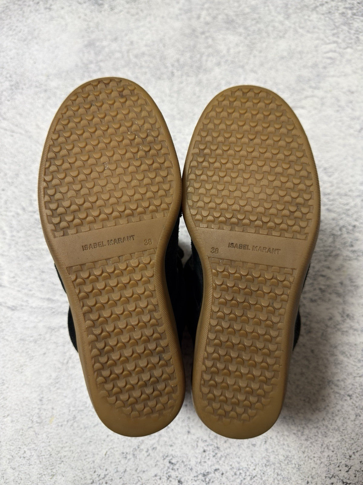 Isabel Marant Beckett Black Suede High Sneakers Basket Shoes Size 38