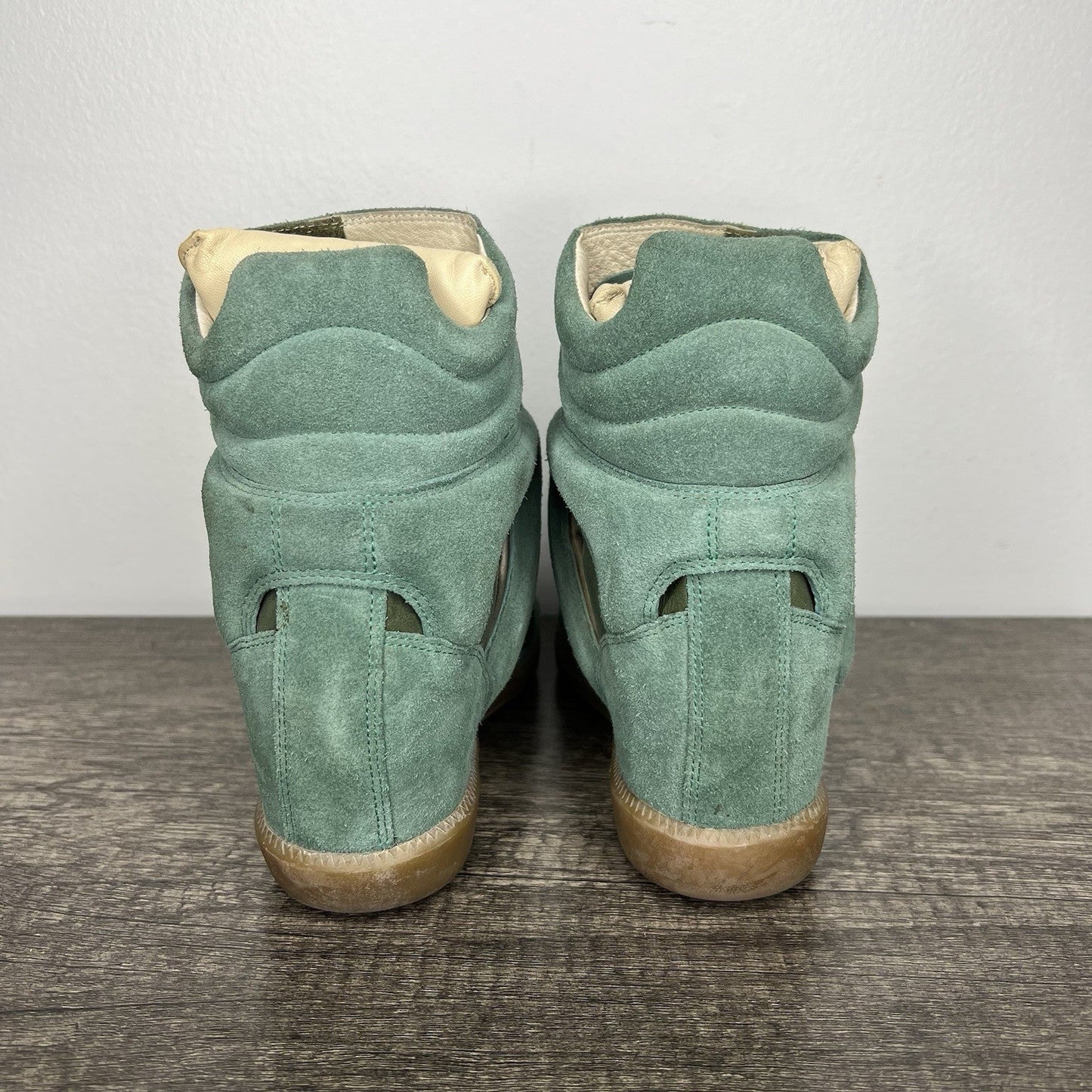 Vintage 2000s Isabel Marant Bekett Size EU40 Wedge Sneaker Used Green Gum Rare