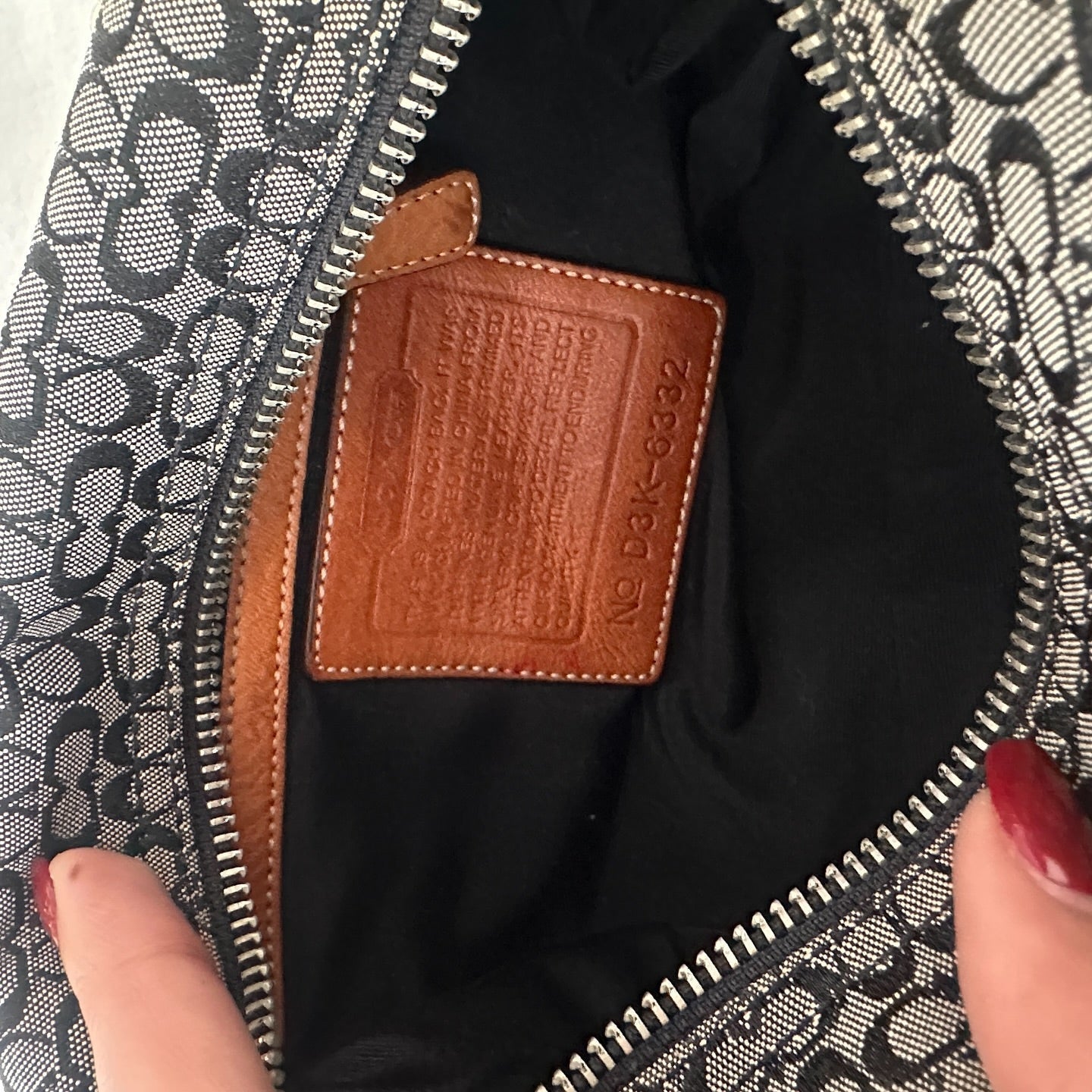 y2k coach black monogram bag