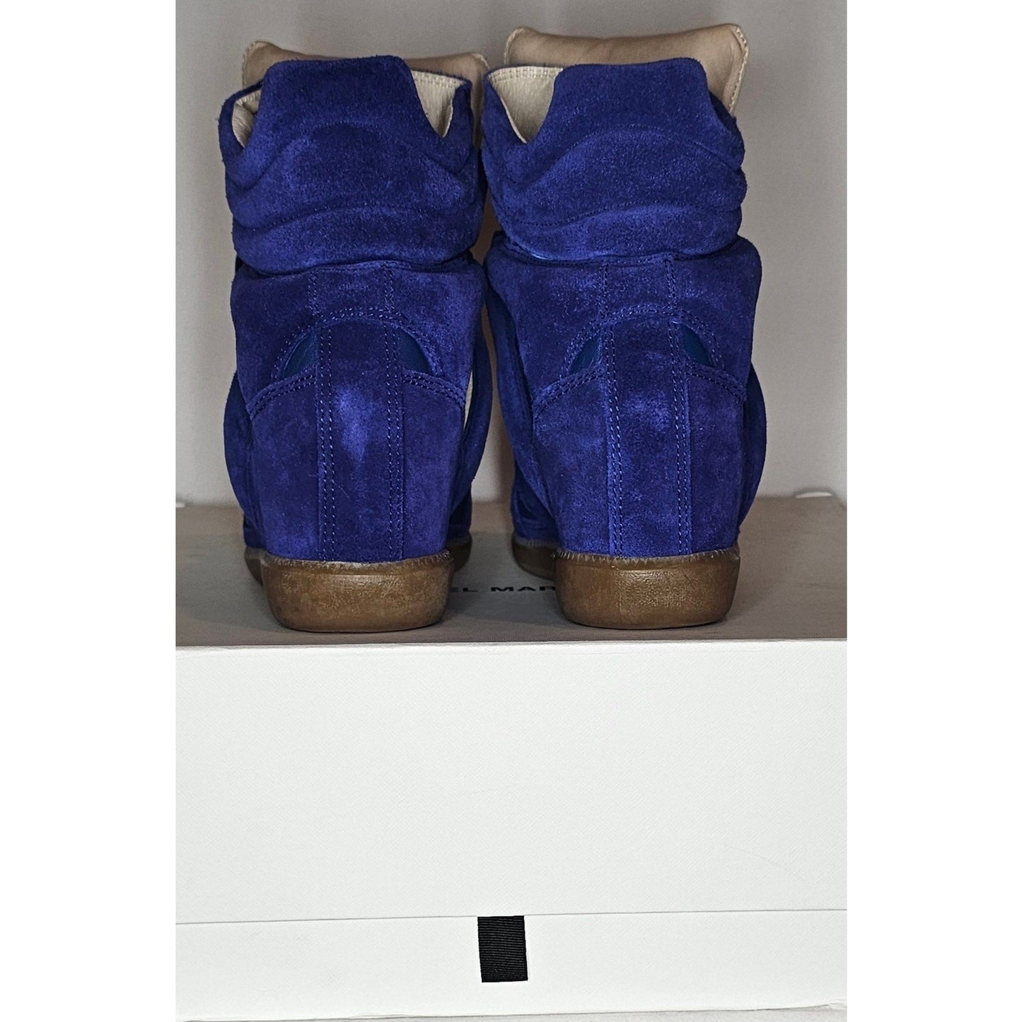 Isabel Marant Bekett Wedge Suede Royal Blue Sneakers