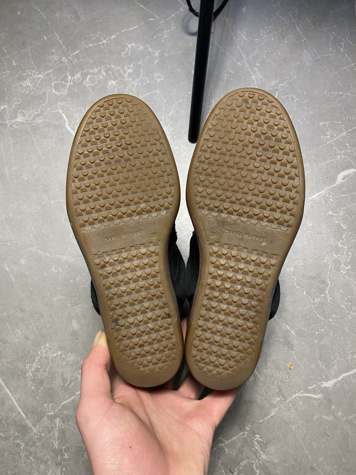 ISABEL MARANT LADIES BECKETT LEATHER SUEDE WEDGE SNEAKERS TRAINERS HIDDEN Sz 39