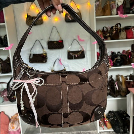 y2k coach small ergo dark brown