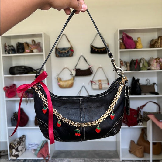 y2k coach soho hobo black shoulder bag 🍒🍒