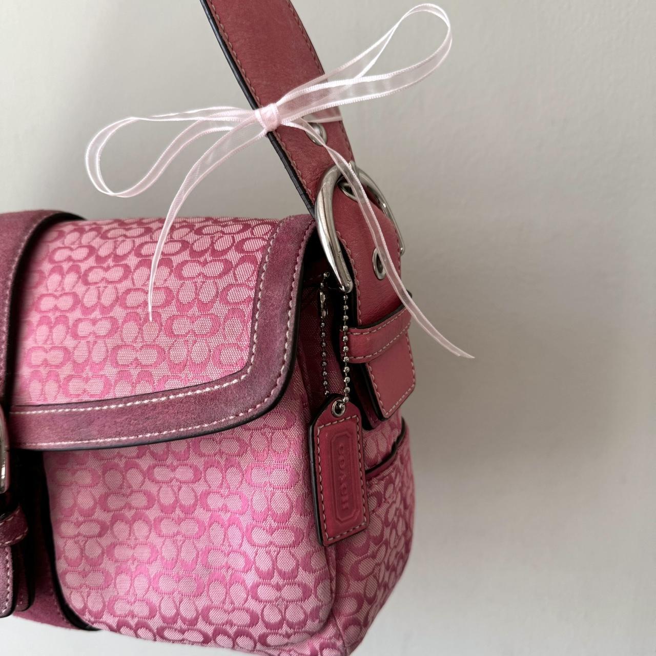 Vintage Y2K Pink Coach jacquard soho buckle bag!
