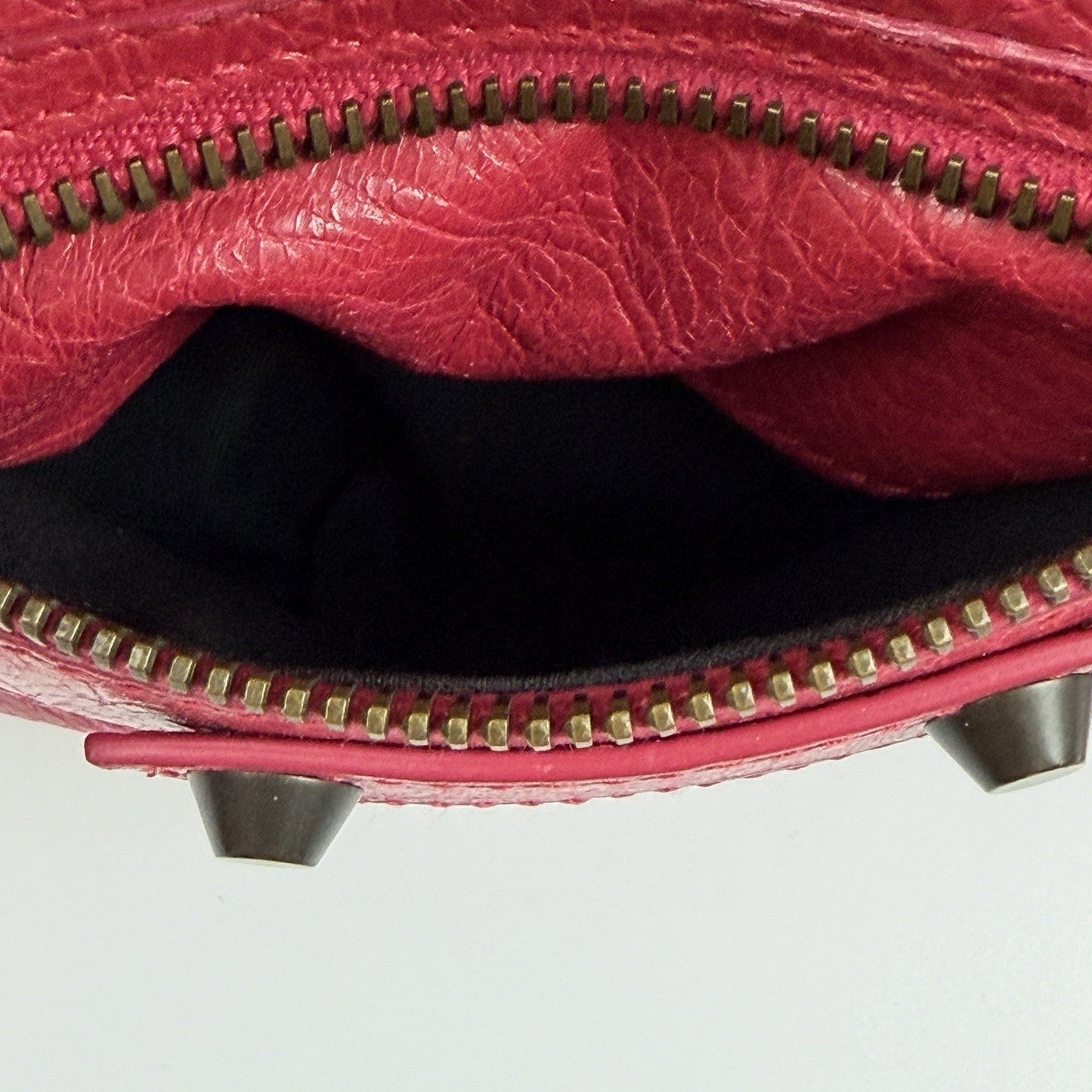 Auth Balenciaga Classic Mini City Pinkish red 2-Way Shoulder/Hand Bag z39