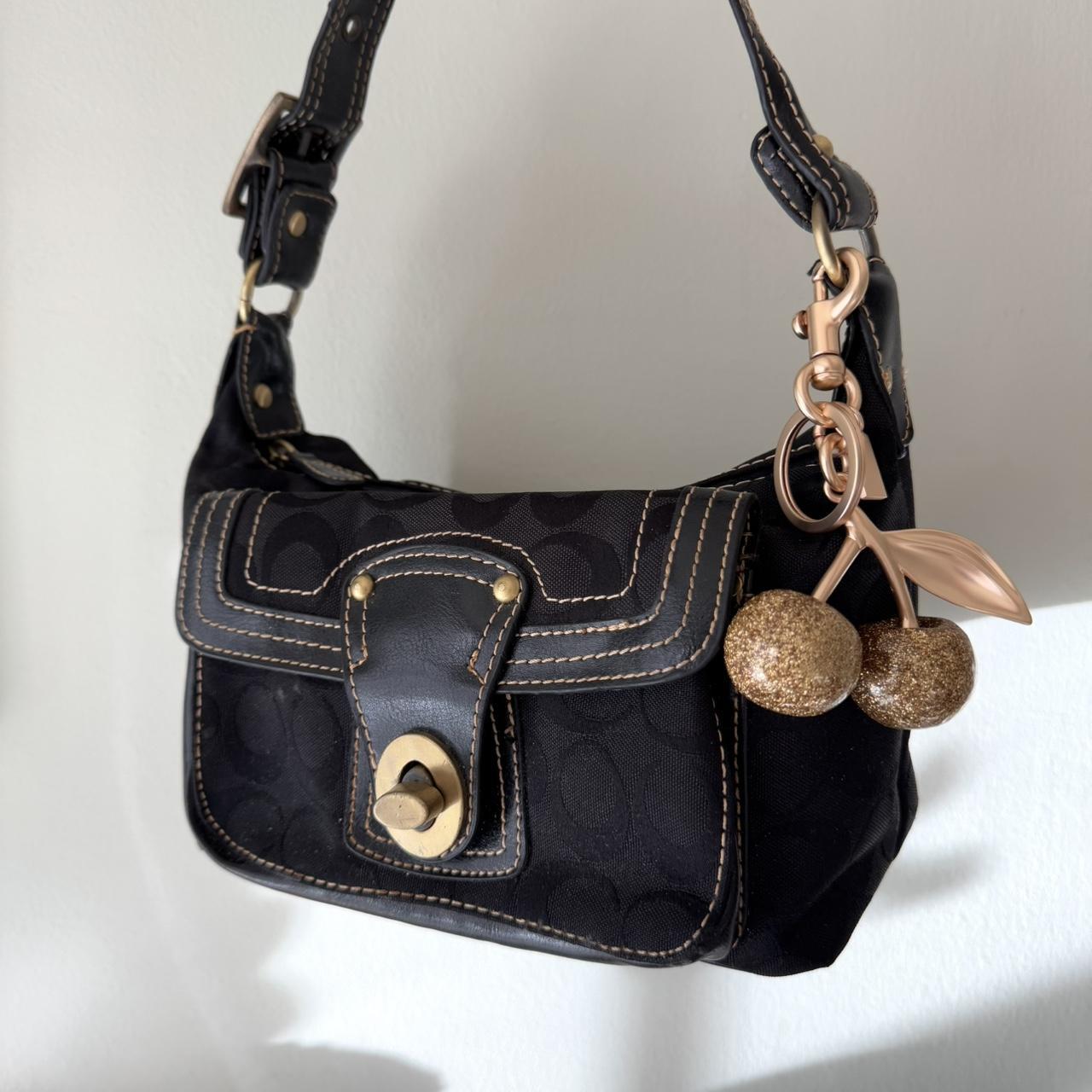 Vintage Y2K Coach black jacquard legacy bag!