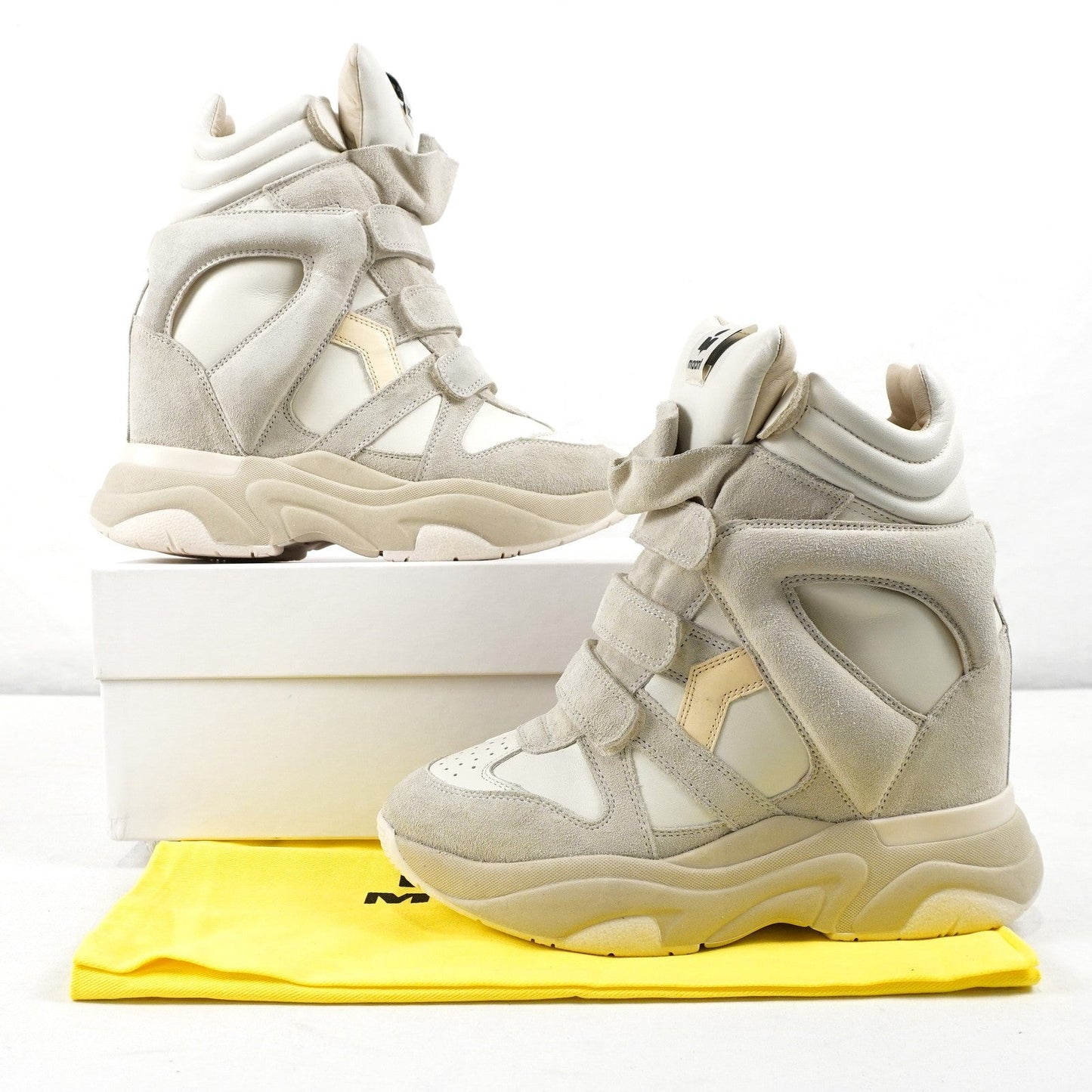 Isabel Marant Balskee High-Top Wedge Sneakers In White - Women's Size US 9/EU 39