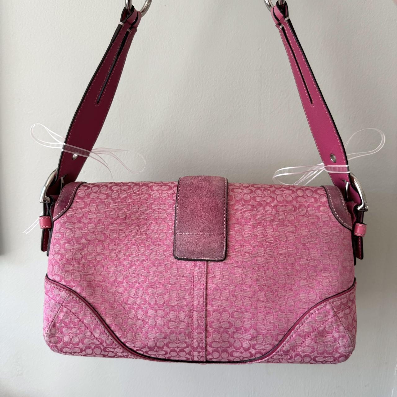 Vintage Y2K Pink Coach jacquard soho buckle bag!