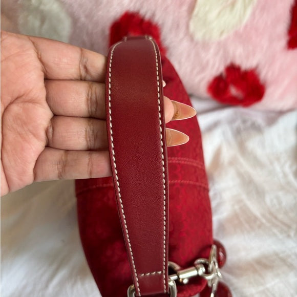 y2k coach red signature mini bag 🍒
