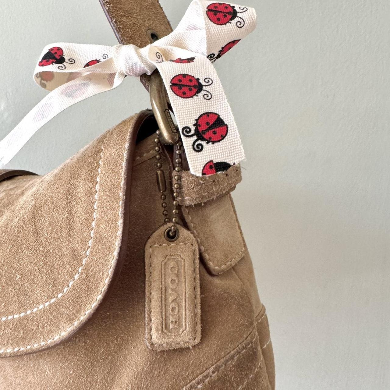 Vintage Y2K Coach tan suede leather soho bag!