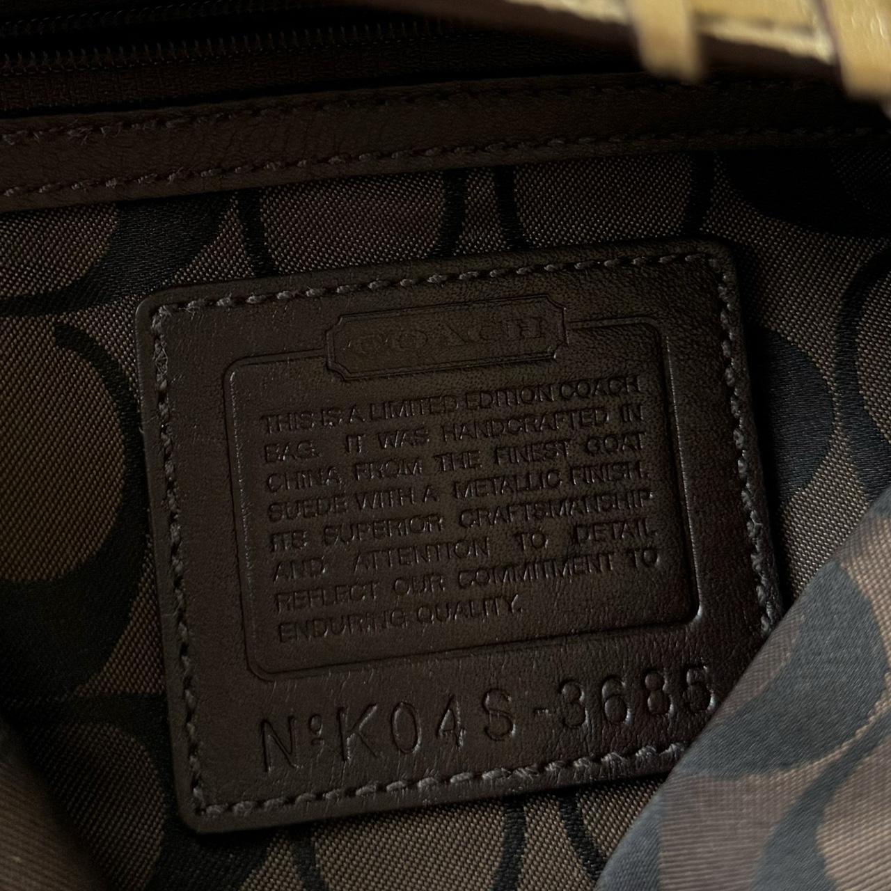 Vintage Y2K 2004 Coach Limited Edition metallic gold shimmer mini hobo shoulder bag!