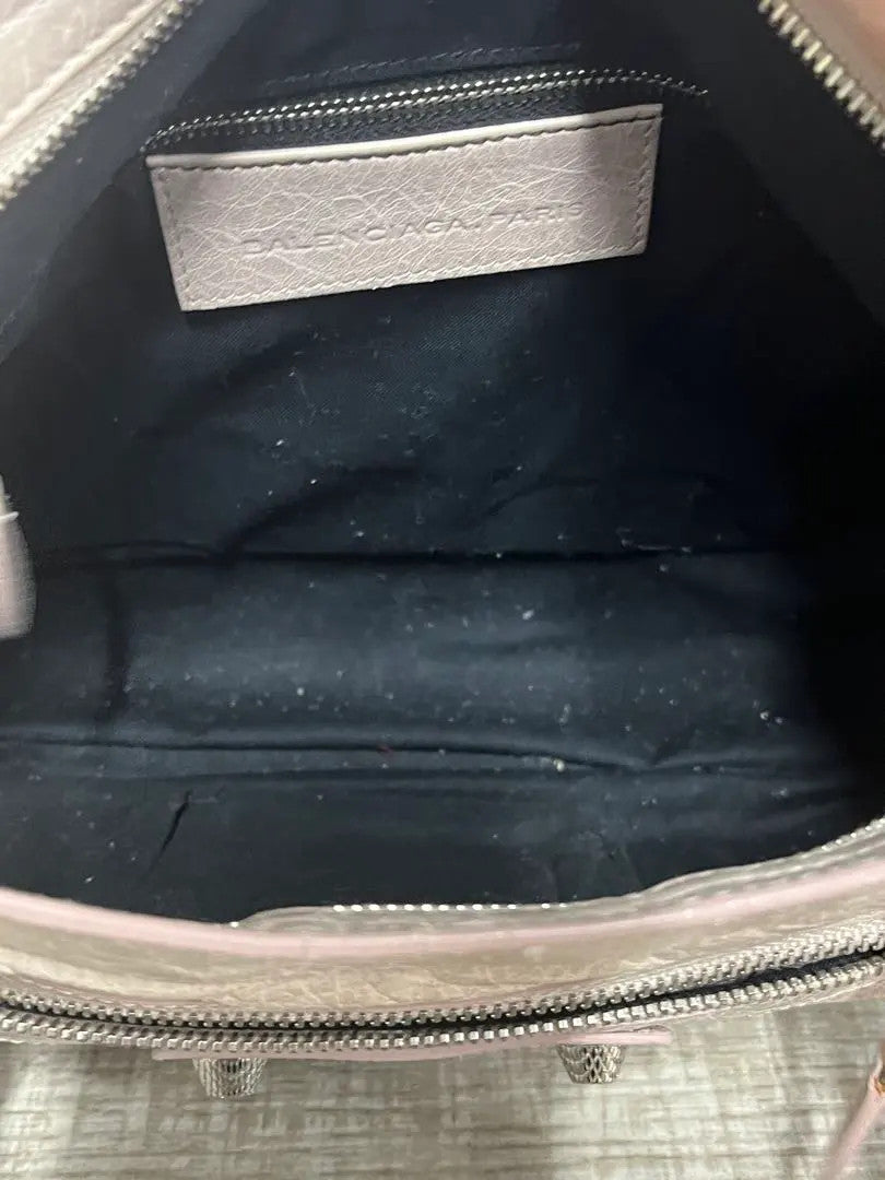 Authentic BALENCIAGA City Pink beige Leather Shoulder Bag Handbag 2 way Y2K GOOD