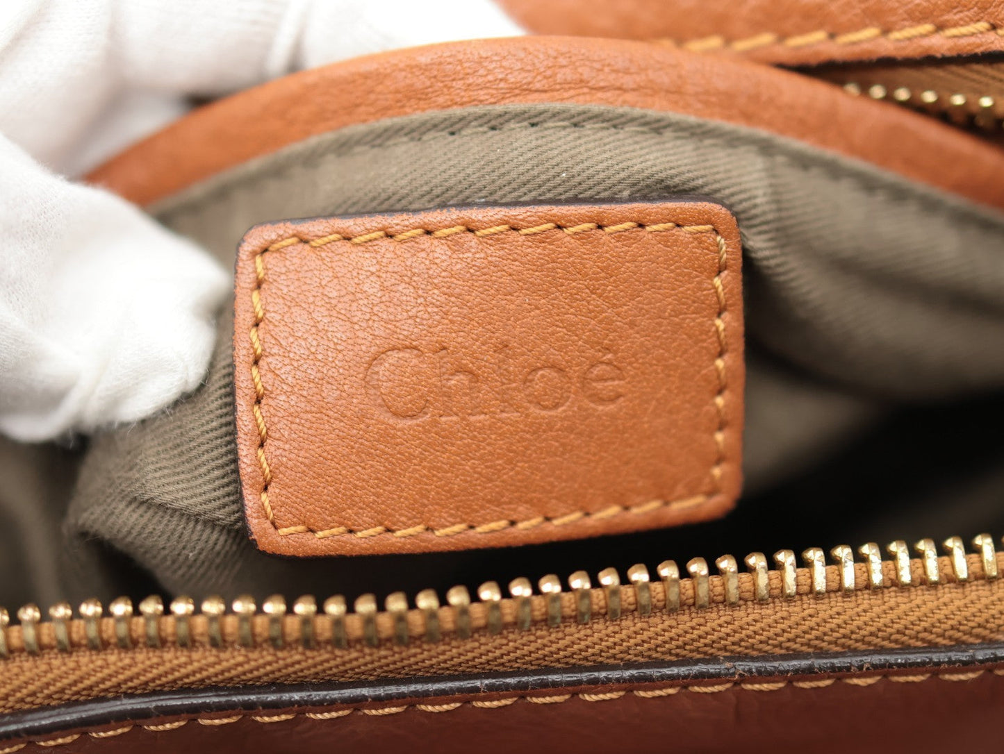 Chloe Marcie Hand Bag Brown Authentic