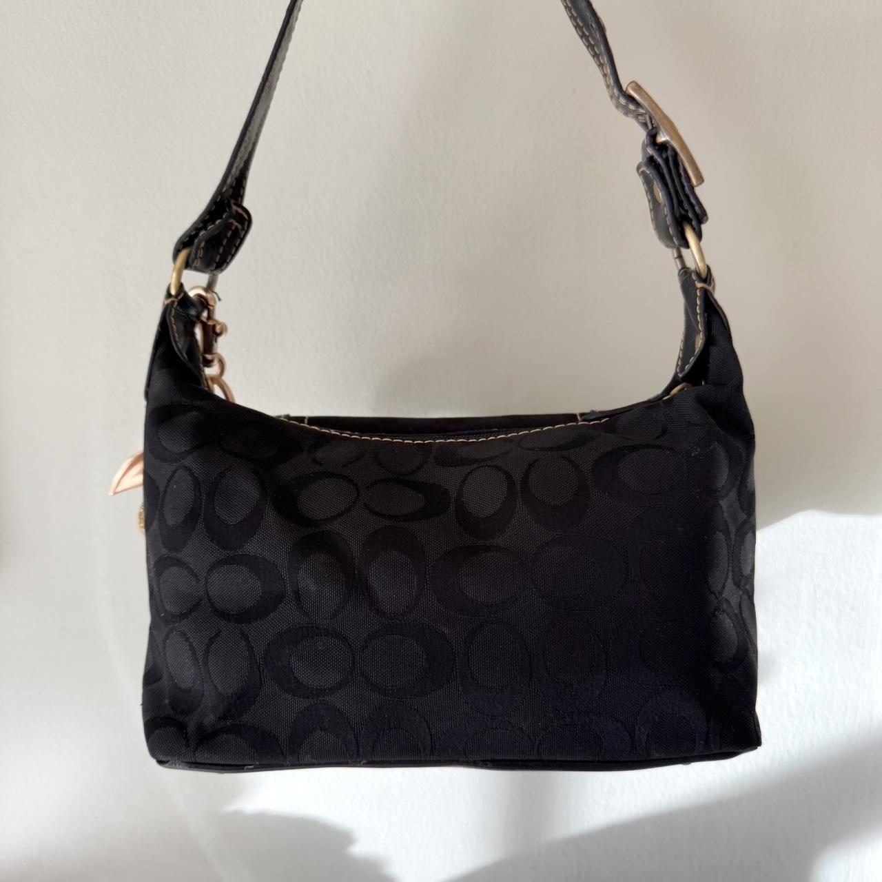 Vintage Y2K Coach black jacquard legacy bag!