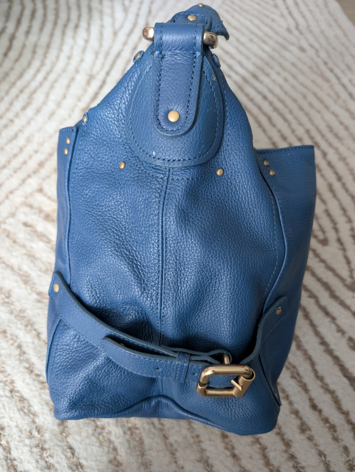 y2k Chloe paddington large hand bag blue leather cadena padlock used 202501m