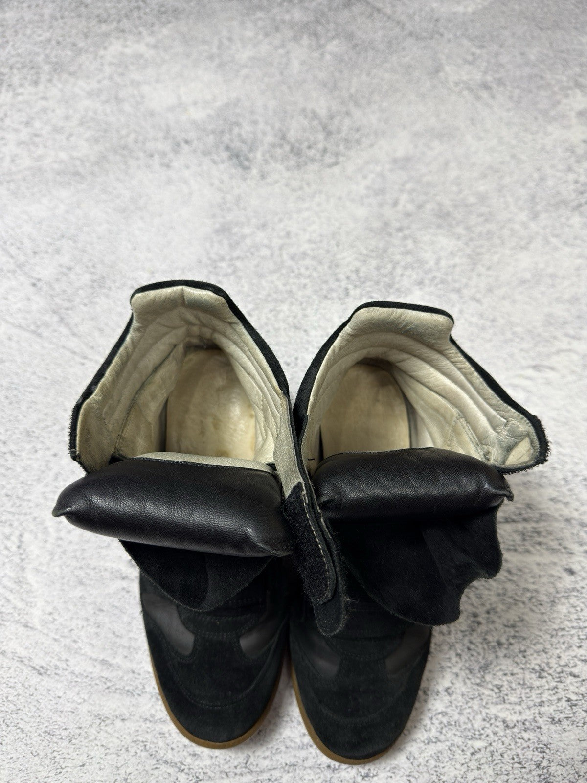 Isabel Marant Beckett Black Suede High Sneakers Basket Shoes Size 38