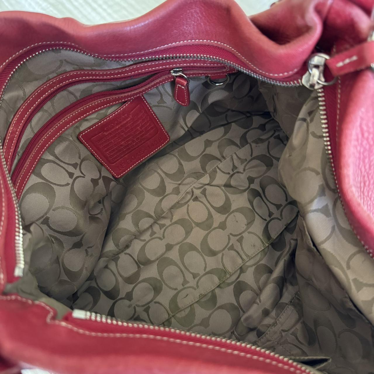 Vintage Y2K Coach cherry red leather Legacy zip shoulder bag!