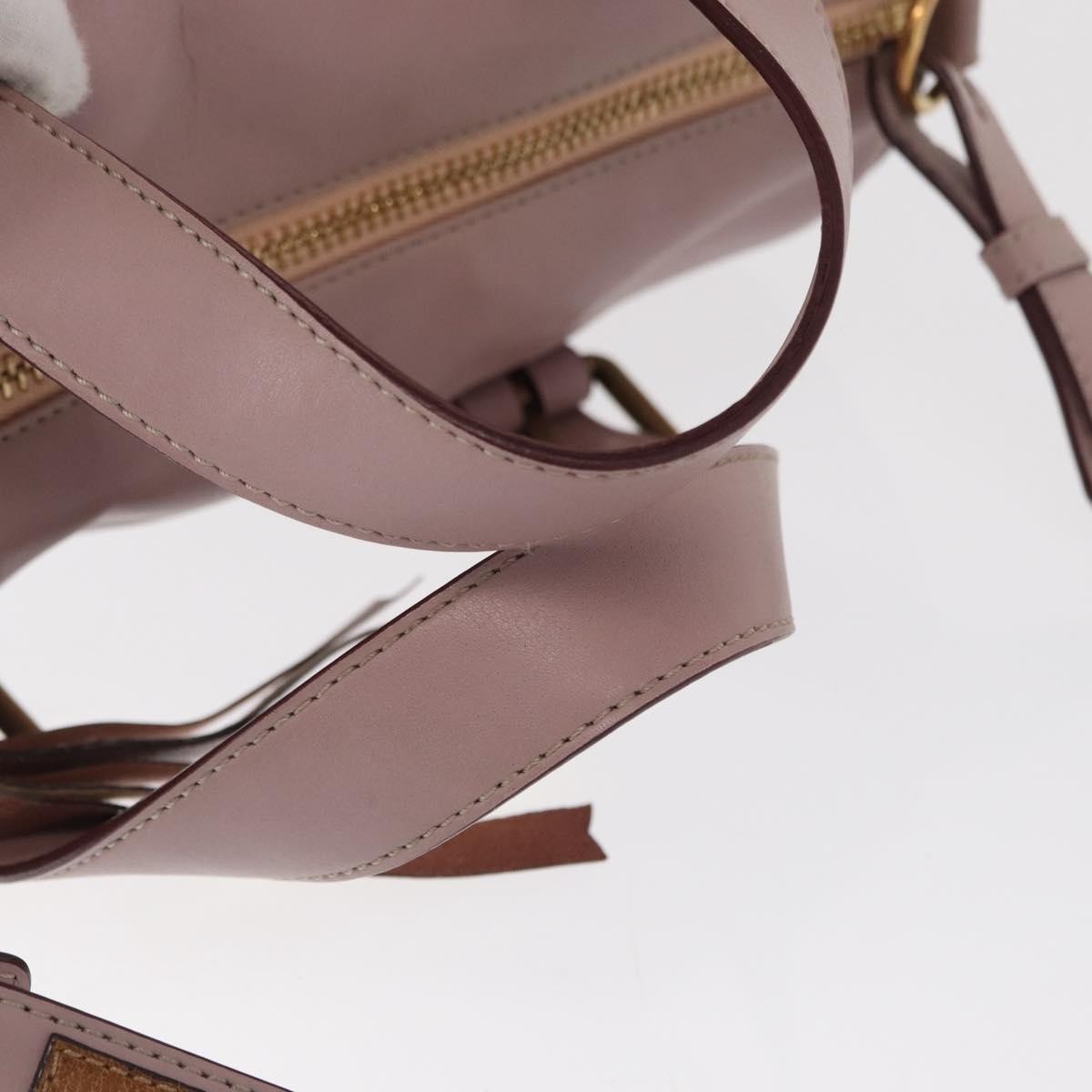 Chloe Sam Hand Bag Leather 2way Pink Gold 03 12 51 65 5811 Auth BA9509