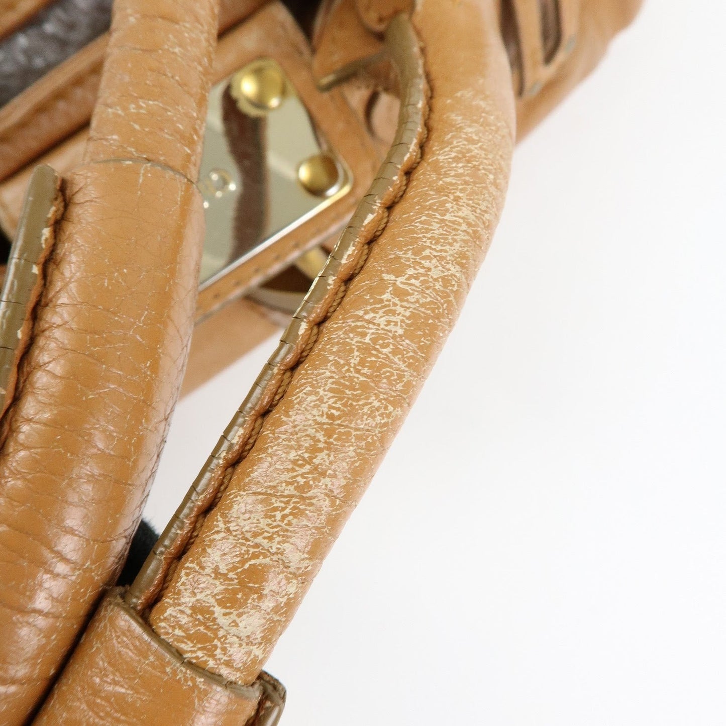 Chloe Paddington Medium Leather Hand Bag Shoulder Bag Brown Authentic Used F/S