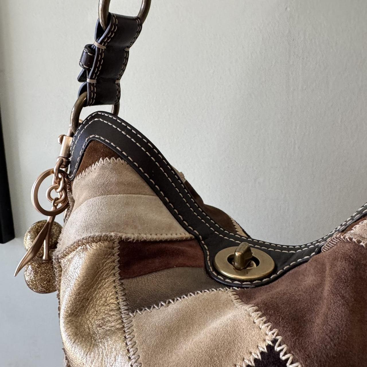 Vintage Y2K Coach Chelsea suede patchwork shoulder bag!