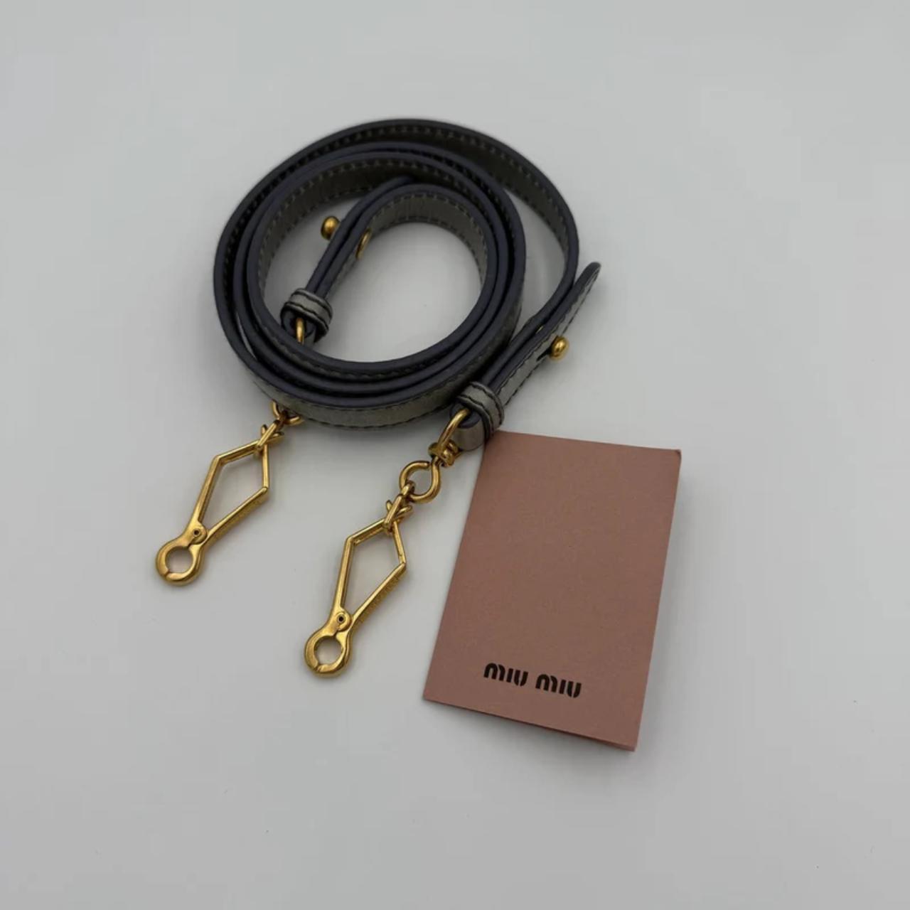 Authentic Miu Miu Matelasse Grey Leather Handbag Pre-owned 🔥