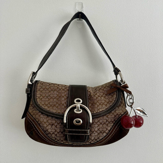 y2k coach brown monogram mini soho bag