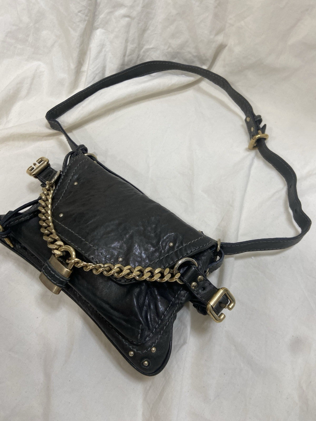 rare Chloe paddington small shoulder bag scandi bag dark khaki black