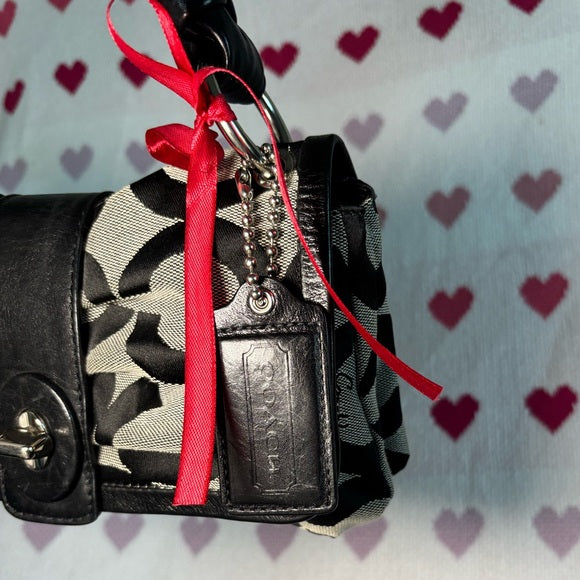 y2k coach optic print shoulder bag 🎀