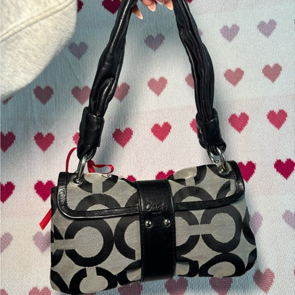 y2k coach optic print shoulder bag 🎀