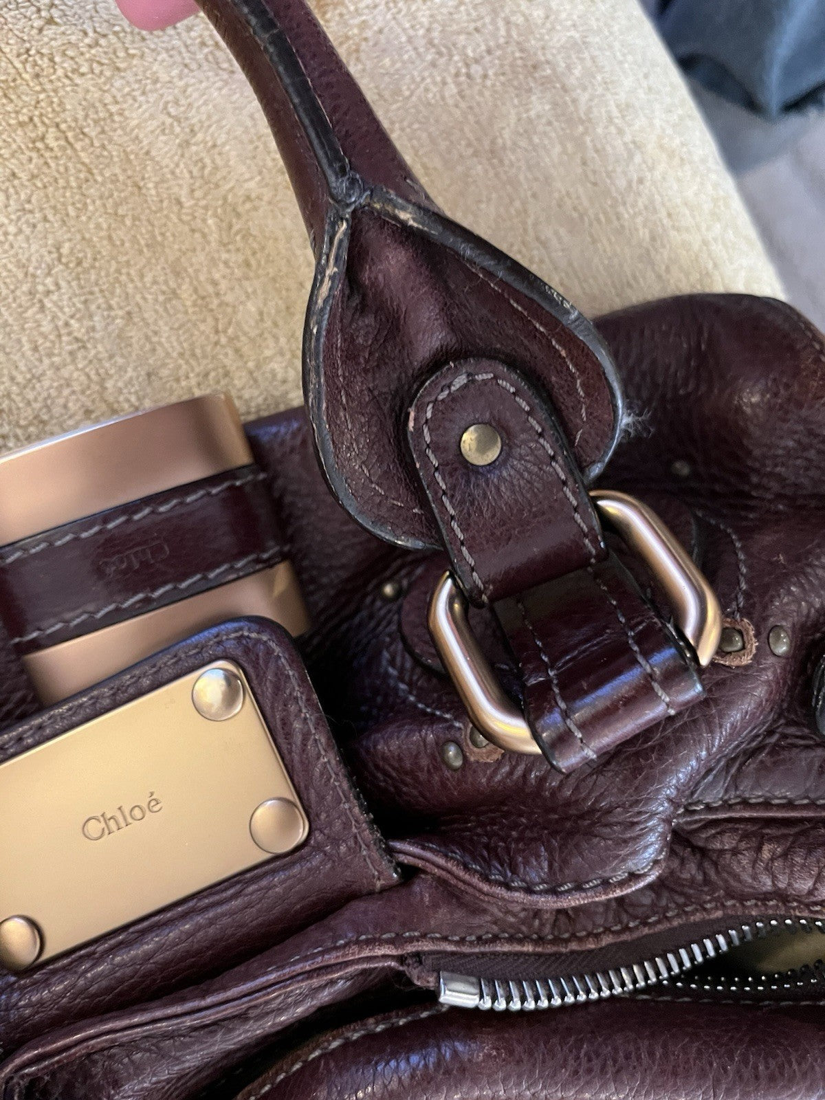 Chloe Paddington Leather Handbag Vintage Chocolate Brown