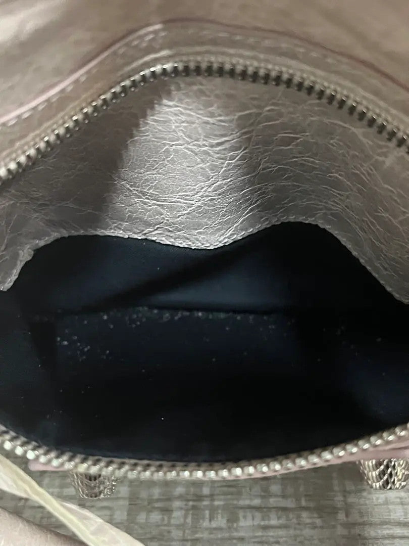 Authentic BALENCIAGA City Pink beige Leather Shoulder Bag Handbag 2 way Y2K GOOD