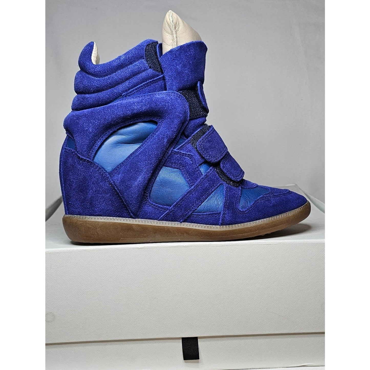 Isabel Marant Bekett Wedge Suede Royal Blue Sneakers