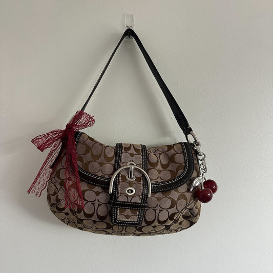 y2k coach brown monogram big soho bag 1