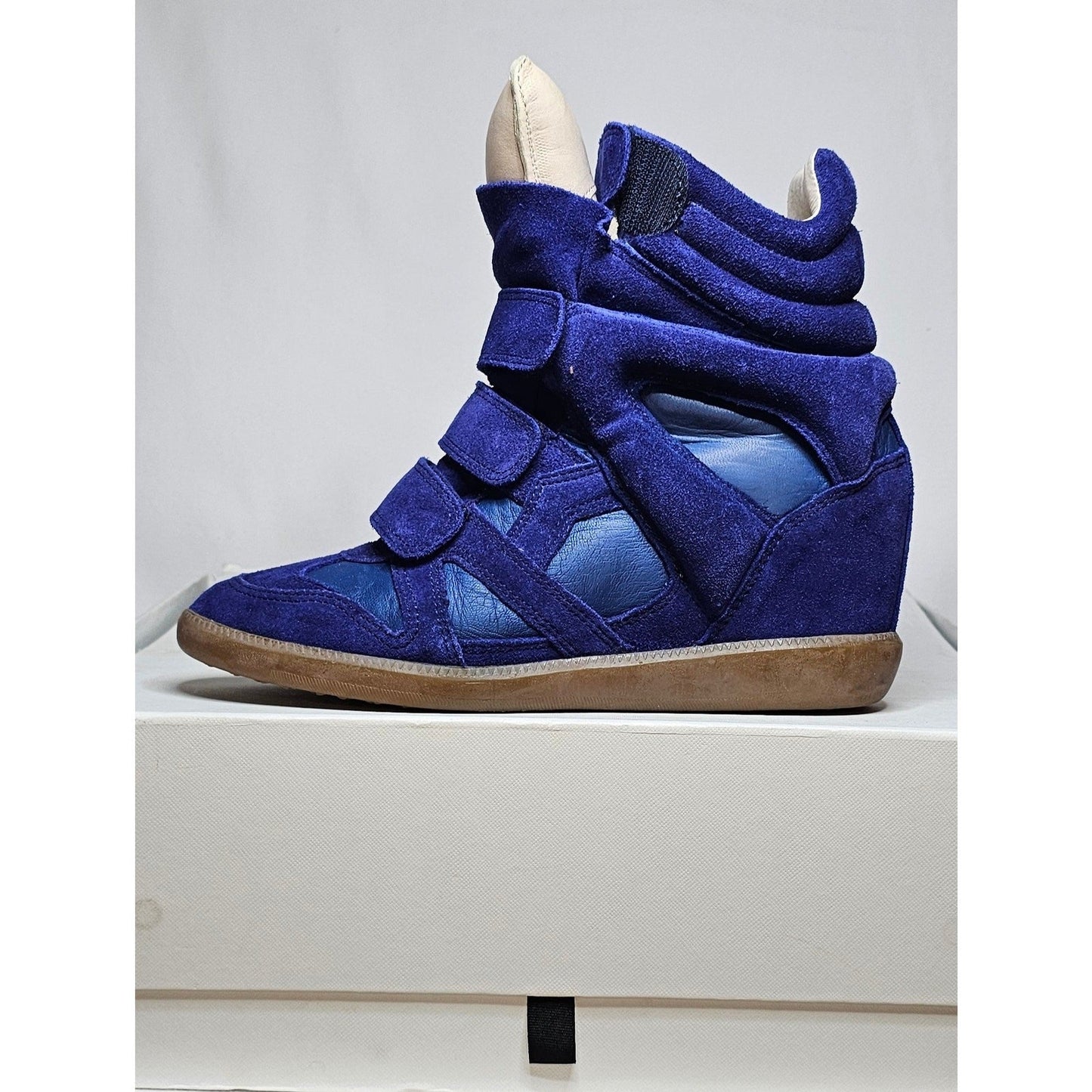 Isabel Marant Bekett Wedge Suede Royal Blue Sneakers