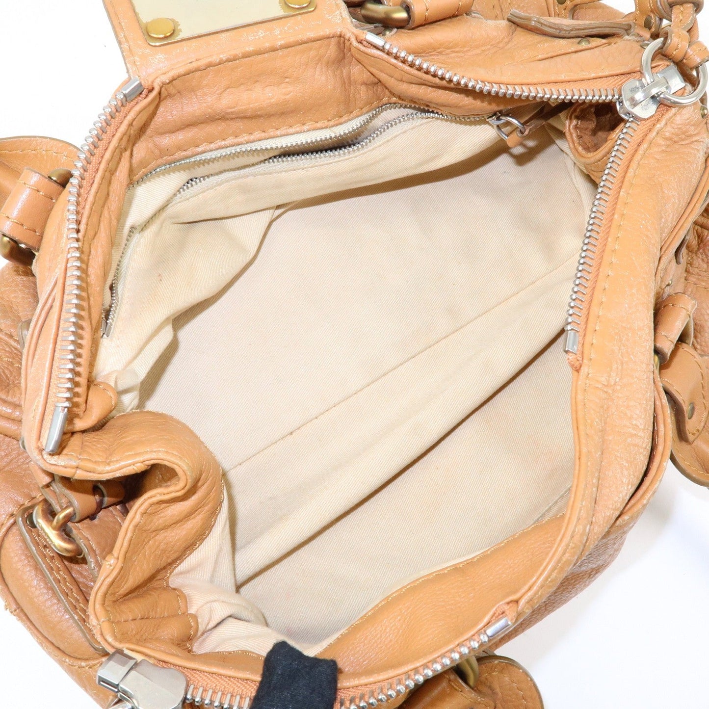 Chloe Paddington Medium Leather Hand Bag Shoulder Bag Brown Authentic Used F/S