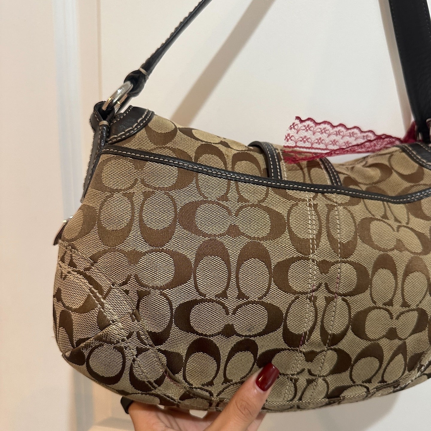 y2k coach brown monogram big soho bag 1