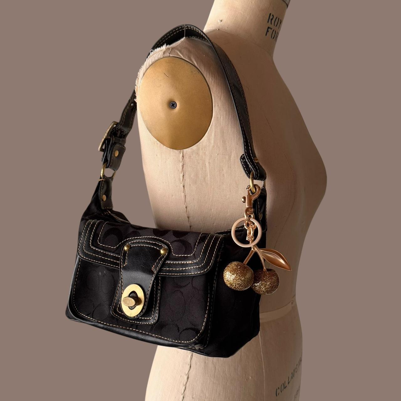 Vintage Y2K Coach black jacquard legacy bag!