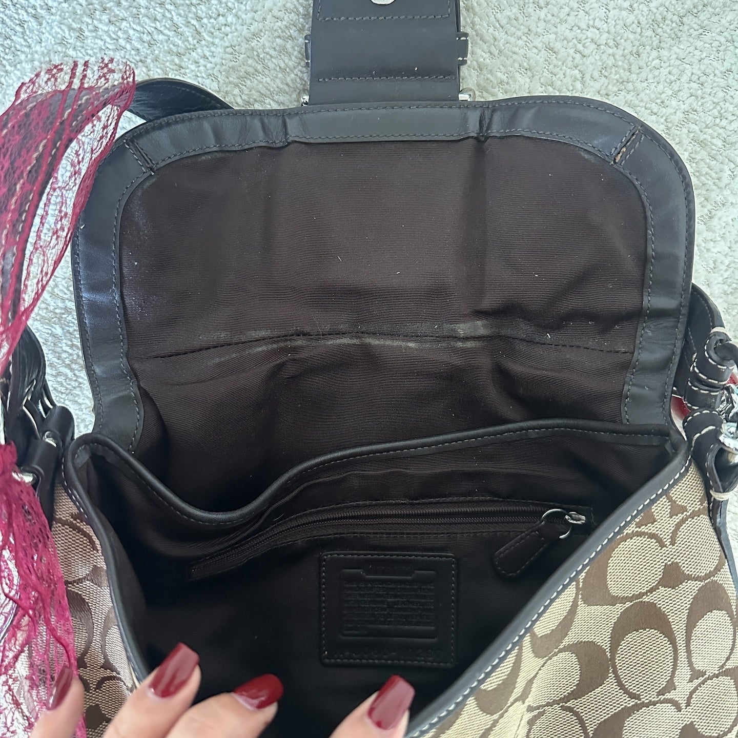 y2k coach brown monogram big soho bag 1