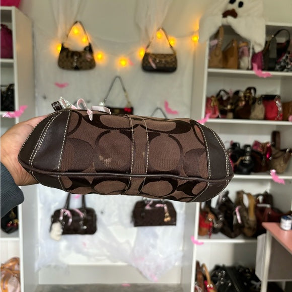 y2k coach small ergo dark brown