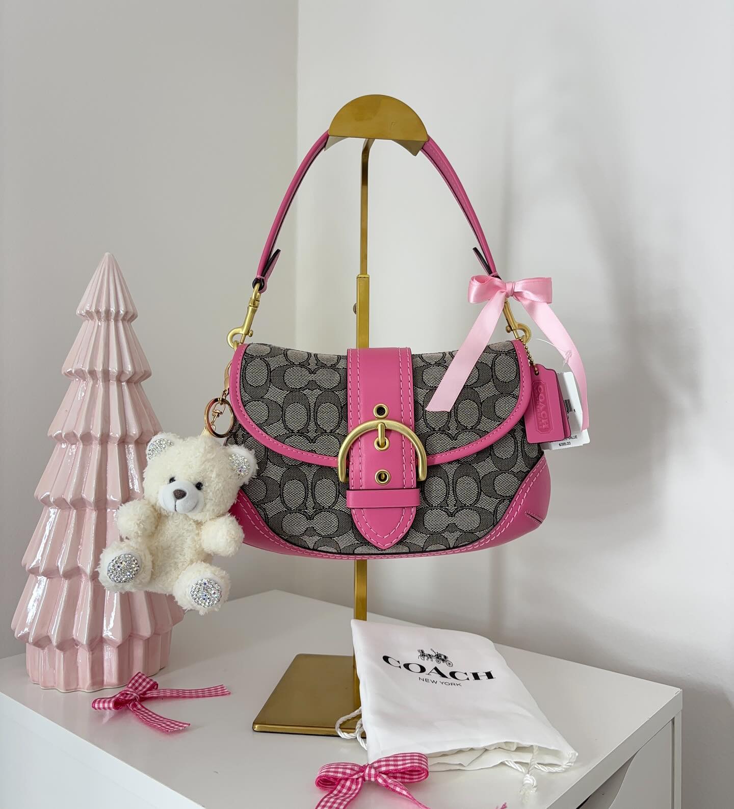 pink coach vintage bag 2