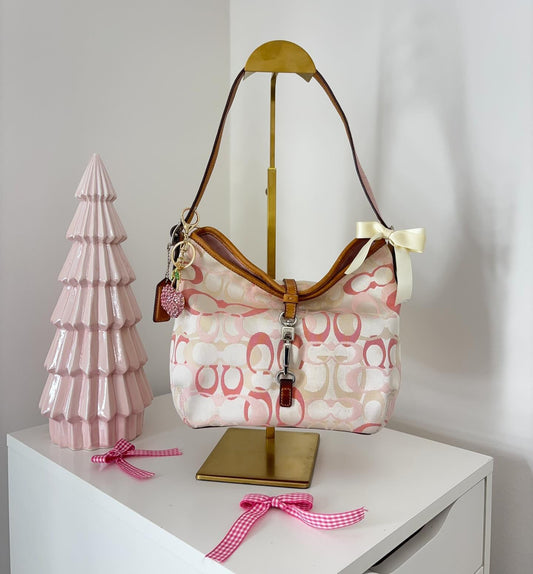 pink coach vintage bag 1