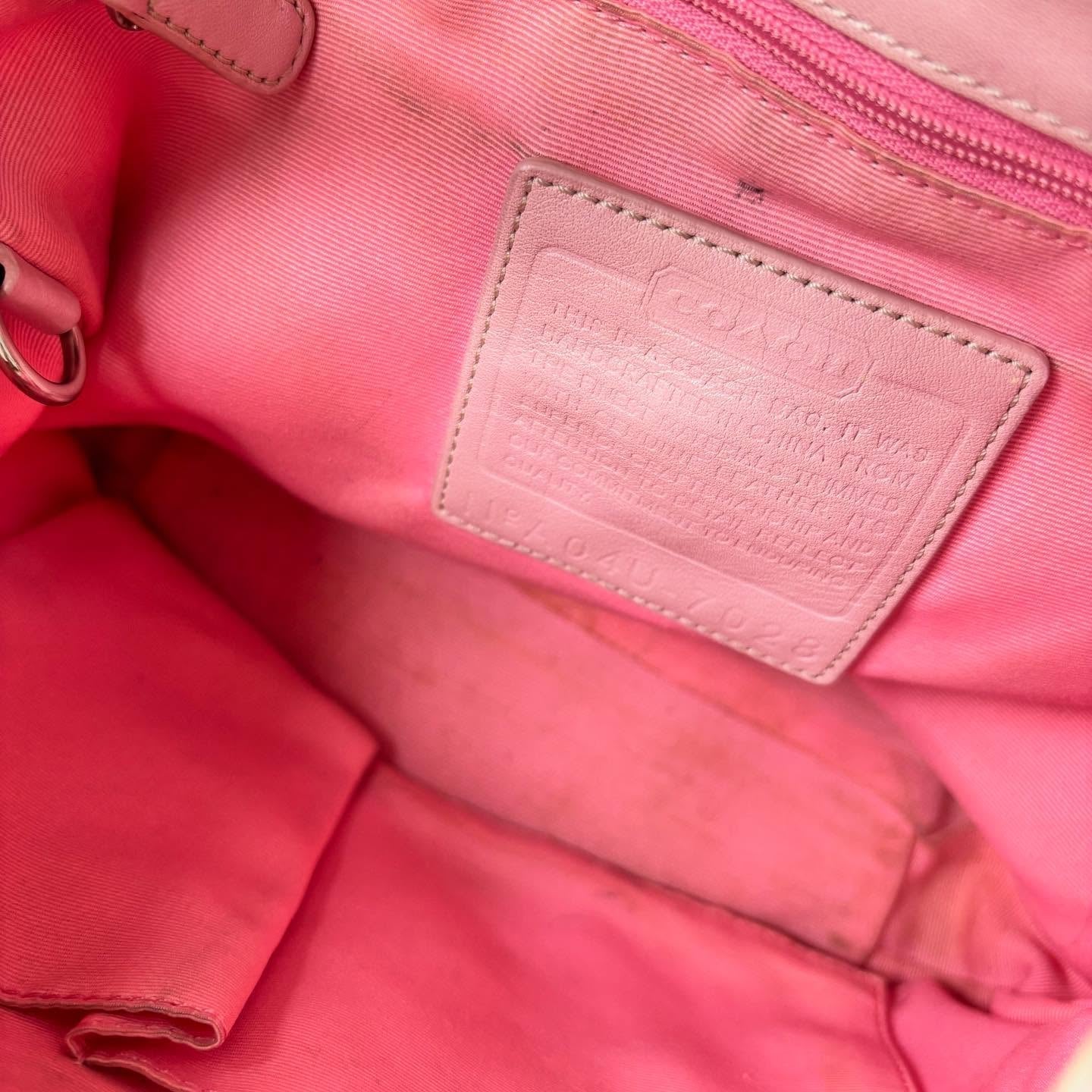 pink coach vintage bag 1