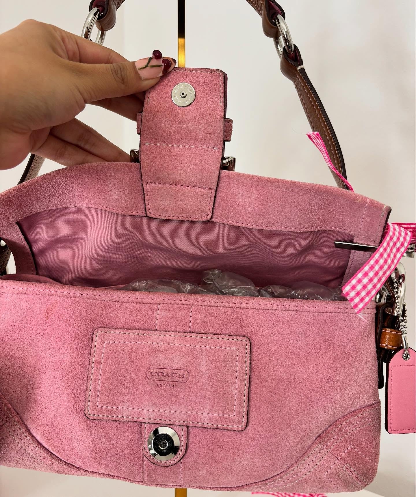 pink coach vintage bag 3